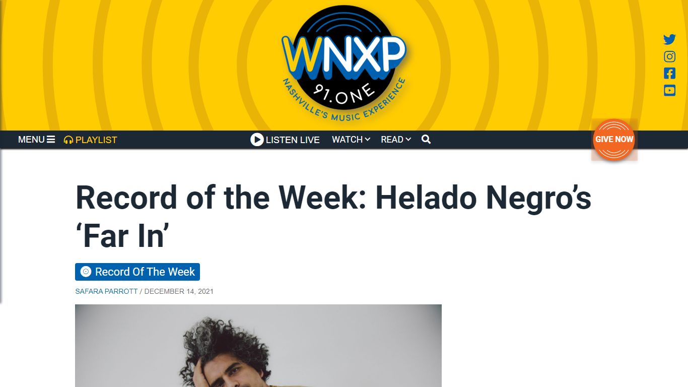 Record of the Week: Helado Negro’s ‘Far In’ - WNXP