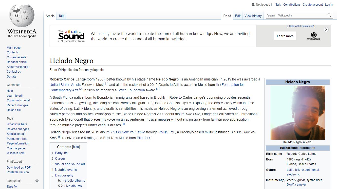 Helado Negro - Wikipedia